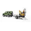 Bruder Gadget - Bruder: 2593 - Land Rover Defender C/Rim.Trasp. Jcb Micro Escavatore Co