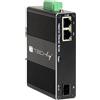TECHLY PROFESSIONAL Rete - Convertitore Ethernet Industriale Gigabit 2 Porte Rj45 A 1 Porta Sfp N...