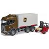 Bruder Gadget - Bruder: 3582 - Scania Super 560R Camion Ups Portacontainer Con Muletto
