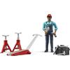 Bruder Gadget - Bruder: 62100 - Set Meccanico Con Attrezzi Officina - Bruder