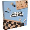Editrice Giochi Gadget - Editrice Giochi: Dama & Scacchi, Tris In Legno - Editrice Giochi