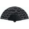 MUSIC Folding Fan Ventaglio Notes black