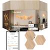 Nanoleaf Elements Expansion Pack, 3 Esagoni LED Aggiuntivi Effetto Legno - Applique da Parete Interno Modulari, Luci Led Dimmerabile WiFi, Funziona con Alexa, Sincronia Musicale, Decorazioni Casa