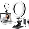 Walmeck 6 LED Selfie Ring Light con morsetto USB Operated 3 colori Temperatura cambiamento/3 livelli Luminosità dimmerabile Regolabile e angolo di illuminazione regolabile per laptop PC Monitor