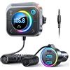 JOYROOM 96W Trasmettitore Bluetooth 6.0 per Auto【60W&Bass】Chiamata Vivavoce
