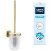 GROHE Start Set Spazzola WC (Metallo e Vetro, Montaggio a Parete con Fissaggio Nascosto, Viti e Tasselli Inclusi), Dimensione 398 mm, Oro Spazzolato, 41175GN0