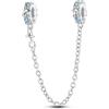 LIGHTDOG Collana di sicurezza in argento 925 Charms Bracciali Regalo carino di gioielli per donne ragazzea Moda perline pendenti