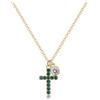 S'Agapõ Collana Girocollo Donna, Collana Donna in Acciaio e Cristalli/zirconi con Simbolo Croce | Collezione Dazzly - SDZ66
