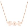 S'Agapõ Collana Girocollo Donna, Collana Donna in Acciaio e Cristalli con Simbolo Quadrifoglio | Collezione Trio - SRI12
