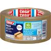 tesa tesapack ULTRA STRONG RECYCLED - nastro da imballaggio con 90% plastica riciclata, resistente agli strappi, per pacchi pesanti, resistente ai raggi UV e all'invecchiamento - marrone, 66 m x 50 mm