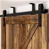 CCJH 6FT-1.83M Binario per Porta Scorrevole Kit soffitto Set di Porte Scorrevoli Singole con Sistema di Guide a Staffa a Forma di L Nero
