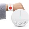 CYSSJF Pulsante SOS per Anziani e Disabili (Senza WiFi/SIM) con 1 Pulsante Salvavita da Polso Impermeabile — Campanello Chiamata Badante in Casa