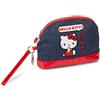 Franco Cosimo Panini HELLO KITTY - Pochette Ufficiale Hello Kitty, Pochette con Manico Piatto Staccabile e Gancio Aggiuntivo, Idea Regalo Bambine e Ragazze, 18,5x14hx4,5 cm