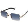 David Beckham DB 7109/S RHL/08 | Occhiali da Sole Graduati o Non Graduati | Prova Online | Metallo | Rettangolari | Nero, Oro | Adrialenti