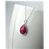 Stupefacente Gemma Di Rubino Pendente Fatto A Mano In Argento Sterling 925 S-40