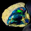 AK GEMS AND JEWELLERY Gemma Naturale Opale Nero Opal Grezzo Etiopia Fire 9.5 Ct 17x17 mm 1 Pz