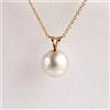 COMOTO Ciondolo 10,2 mm argento-grigio perle coltivate a Tahiti in oro giallo massic...