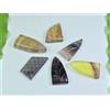 Lotto 6 pezzi pietre preziose sfuse cabochon fantasia multicolore intaglio fl...