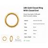 Anello in oro 18K CHIUSO da 4,5 a 5 mm - CIRCA 0,15 gr - per gioielli