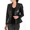 Fatto a mano Blazer da donna nero di design formale casual in vera pelle di agnello...