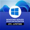 Microsoft Windows Server 2016 Datacenter | Attivazione Online | 1 PC | A vita