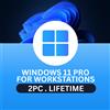 Microsoft Windows 11 Pro per Workstation | Retail | 2 PC | A vita