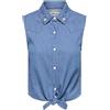 ONLY Onlbriar S/L Pearl Knot Shirt DNM Qyt