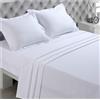 VISION - Lenzuolo - 100% cotone - Colore: Bianco - 270 x 300 cm - Per letto matrimoniale - Fibre naturali - Tessitura fitta - Tessuto morbido e traspirante - Oeko-Tex