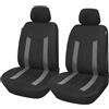 upgrade4cars Set di coprisedili Upgrade4cars per sedili anteriori grigio | Coprisedili universali neri Coprisedili auto estate inverno | Accessori auto interni | Regali per donne e uomini