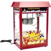 Royal Catering Macchina per Pop Corn (Tetto rosso, Ciclo di Lavoro 120 s, 1.500 W, 250 °C) Macchina per Fare i Pop-Corn