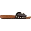 Fitflop Iqushion Adjustable Buckle Leather Slides Marrone - Taglia 42