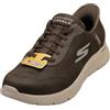 Skechers Go Walk Flex-Smooth Motion Sneaker da Uomo Senza Mani, Marrone, 43 EU