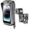 INTERPHONE - Kit Custodia Moto Waterproof Universale fino 7" con Supporto Cellulare da Manubrio Tondo Handlebar, Sistema Modulare Quiklox, Compatibile Attacchi Quiklox