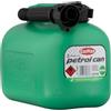 CarPlan Tanica Benzina 5 Litri Verde, Omologata per Benzina Senza Piombo, con Beccuccio Flessibile Antigoccia, Tanica Carburante in Plastica Resistente per Auto, Moto e Uso Emergenza