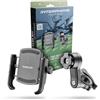 INTERPHONE Kit Porta Cellulare Moto Crab + Supporto QUIKLOX con attacco per manubrio tondo, Porta smartphone da 3,5" a 7,5" universale, Supporto telefono moto per un aggancio e sgancio rapido