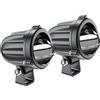 INTERPHONE - Coppia FARETTI LED Aggiuntivi Anteriori da Moto - Fascio Luce Compatto - Omologati Stradale ECE R149 - Potenza 10 Watt - Impermeabile IP68-990 Lumen
