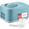 TZS First Austria - Gelatiera 1L con Compressore 3-in-1-100W Macchina per Gelato Autorefrigerante per Frozen Yogurt, Sorbetti e Gelato - Turchese
