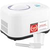 TZS First Austria - Gelatiera 1L con Compressore 3-in-1-100W Macchina per Gelato Autorefrigerante per Frozen Yogurt, Sorbetti e Gelato - Bianco