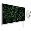 KÖNIGHAUS Riscaldatore a infrarossi Könighaus - 800 Watt + termostato smart e APP Könighaus - una stufetta elettrica a basso consumo - Cornice bianca (16. Strada nella foresta)