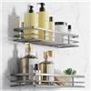 saffruff Mensola Doccia Senza Foratura 2 Pezzi Organizer Bagno Supporto Shampoo