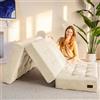 MAXYOYO Materasso Pieghevole a 2 Posti, Spessore 15 cm, per Divano Letto Futon Convertibile, Materasso per Ospiti, Letto Aggiuntivo,150x195
