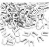 PATIKIL 100Pz 5mm 3/16 Pollici Larghezza Spirale Punte per Stecche per Cucito, Coperture Punte Stecche Corsetto Acciaio Inossidabile 304 per Abiti da Sposa, Tono Argento