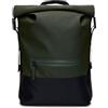 RAINS Zaino Rains Unisex in tessuto 100% poliestere rivestito in poliuretano, modello Trail Rolltop Backpack W3, dimensioni: 47x36x13 cm, capacità 19 litri, tasca con zip esterna, tasca interna imbot.