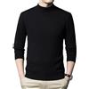 OWEIEYEU Maglione da Uomo in Cashmere con Collo Alto a Maniche Lunghe, Maglione in Maglia aderente, Maglione Caldo, Nero , XL