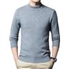 OWEIEYEU Maglione da Uomo in Cashmere con Collo Alto a Maniche Lunghe, Maglione in Maglia aderente, Maglione Caldo, Grigio 9, XXL