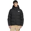 adidas Giacca da uomo Essentials Climawarm 3 strisce piumino piumino con cappuccio cappotto