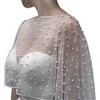BYUTFA Accessori da Sposa - Mantello da Sposa Corto Davanti Lungo Dietro Perle - Scialle Avvolgente da Sera da Donna