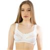 BeMyco Reggiseno Donna Coppa B in Cotone Senza Ferretto, Reggiseno in Pizzo (Anche Taglie Forti) - Made in Italy, Bianco Nero Pelle 3-10, Spalla Larga e Dorsali Morbide per Sostegno Ottimale