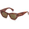 Lanvin LNV651S 730 Amber Tortoise Sunglasses Woman Acetato, Modified Rectangle, 51