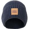 UGG Cuffia a Coste in Maglia Grossa con Logo 20061 Navy Uni